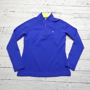 Zero Restriction Pullover Womens Small Blue Yellow Tour Series Quarter Zip Golf